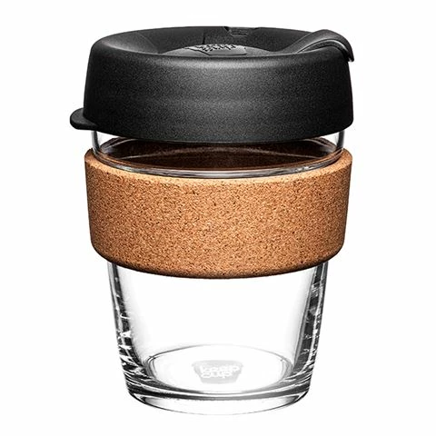 Keepcup - Brew Reusable Glass Coffee Cup Cork Black 340ml 3 Keepcup - Brew Reusable Glass Coffee Cup Cork Black 340ml